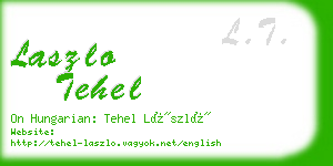 laszlo tehel business card